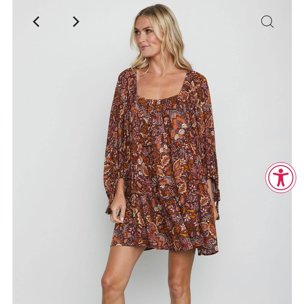 Social Threads Olivaceous Squareneck Mini Dress - medium